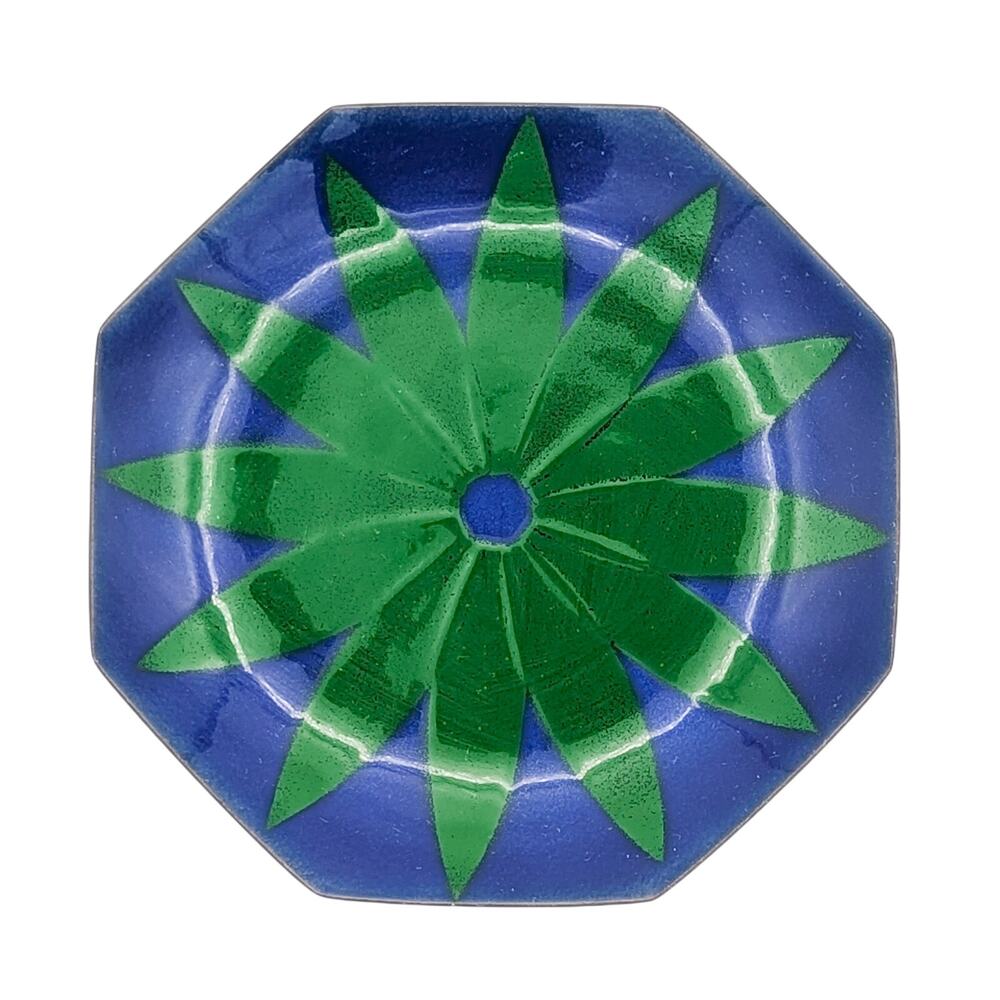 Annemarie Davidson Blue Green Enamel Copper Plate MCM California Art